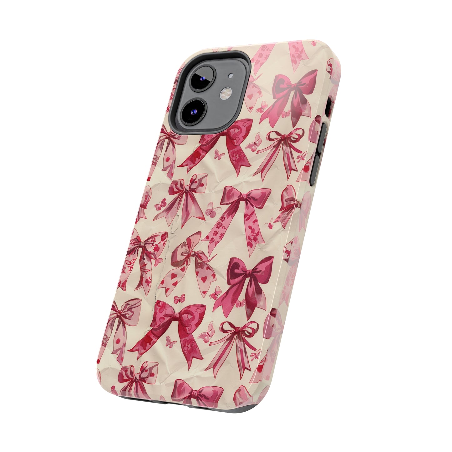 Pink Bows 3 Phone Case for iPhone - Lightweight, Impact Resistant, Wireless Charging Compatible