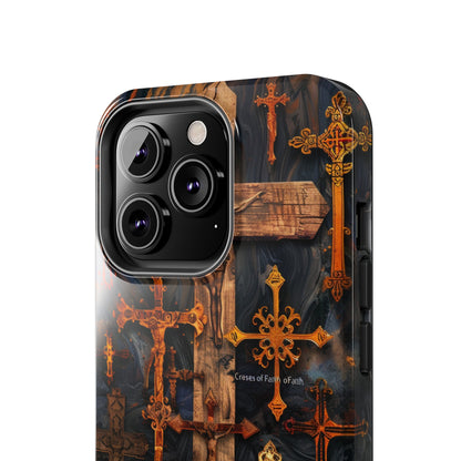 Religious Cross Phone Case for iPhone - Lightweight, Impact Resistant, Wireless Charging Compatible