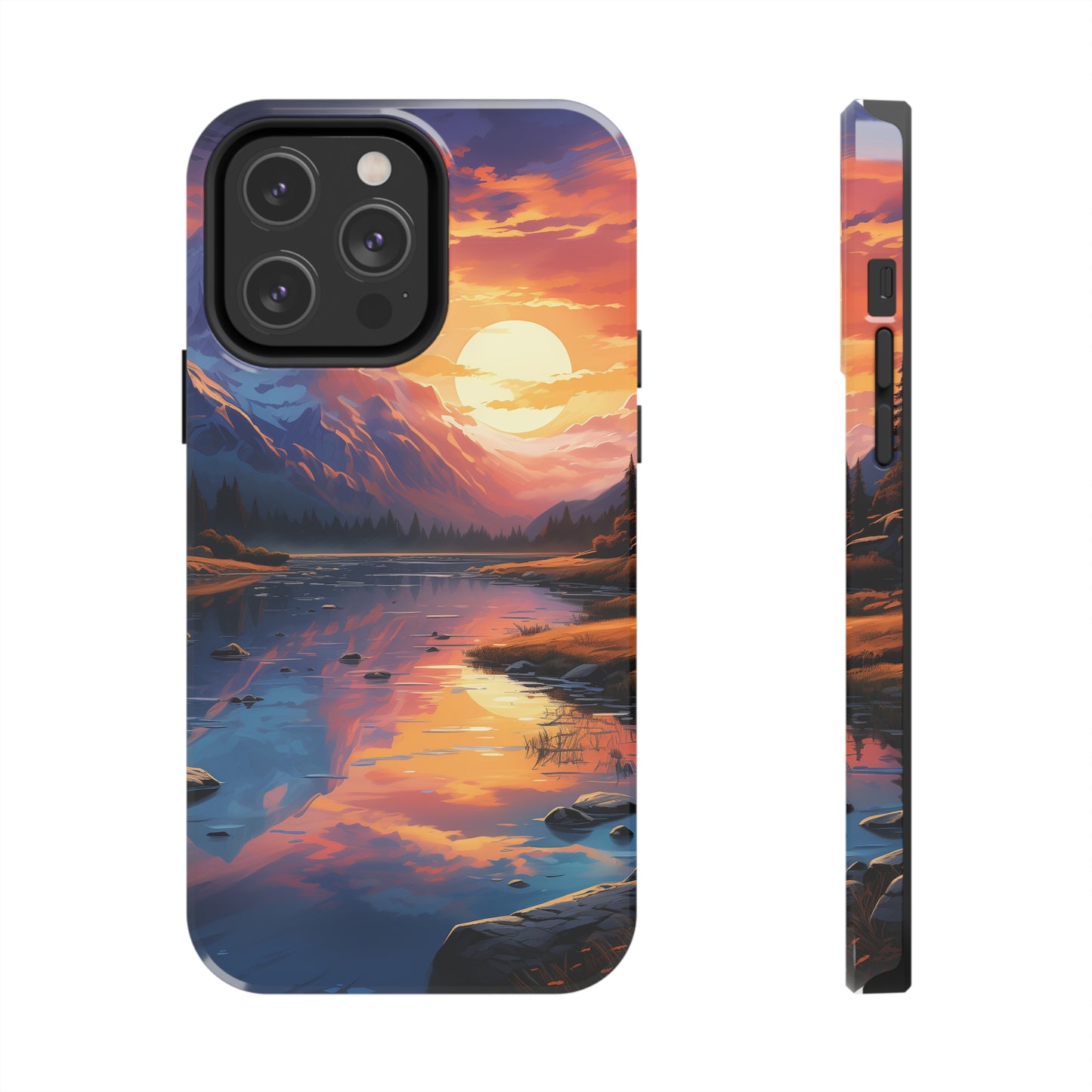 Serene Scene Phone Case for iPhone - Lightweight, Impact Resistant, Wireless Charging Compatible