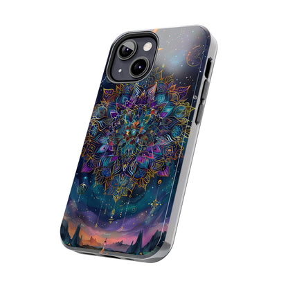 Mandala Pattern Phone Case 3 for iPhone - Lightweight, Impact Resistant, Wireless Charging Compatible