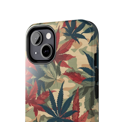 Cannabis Camo Phone Case for iPhone - Lightweight, Impact Resistant, Wireless Charging Compatible