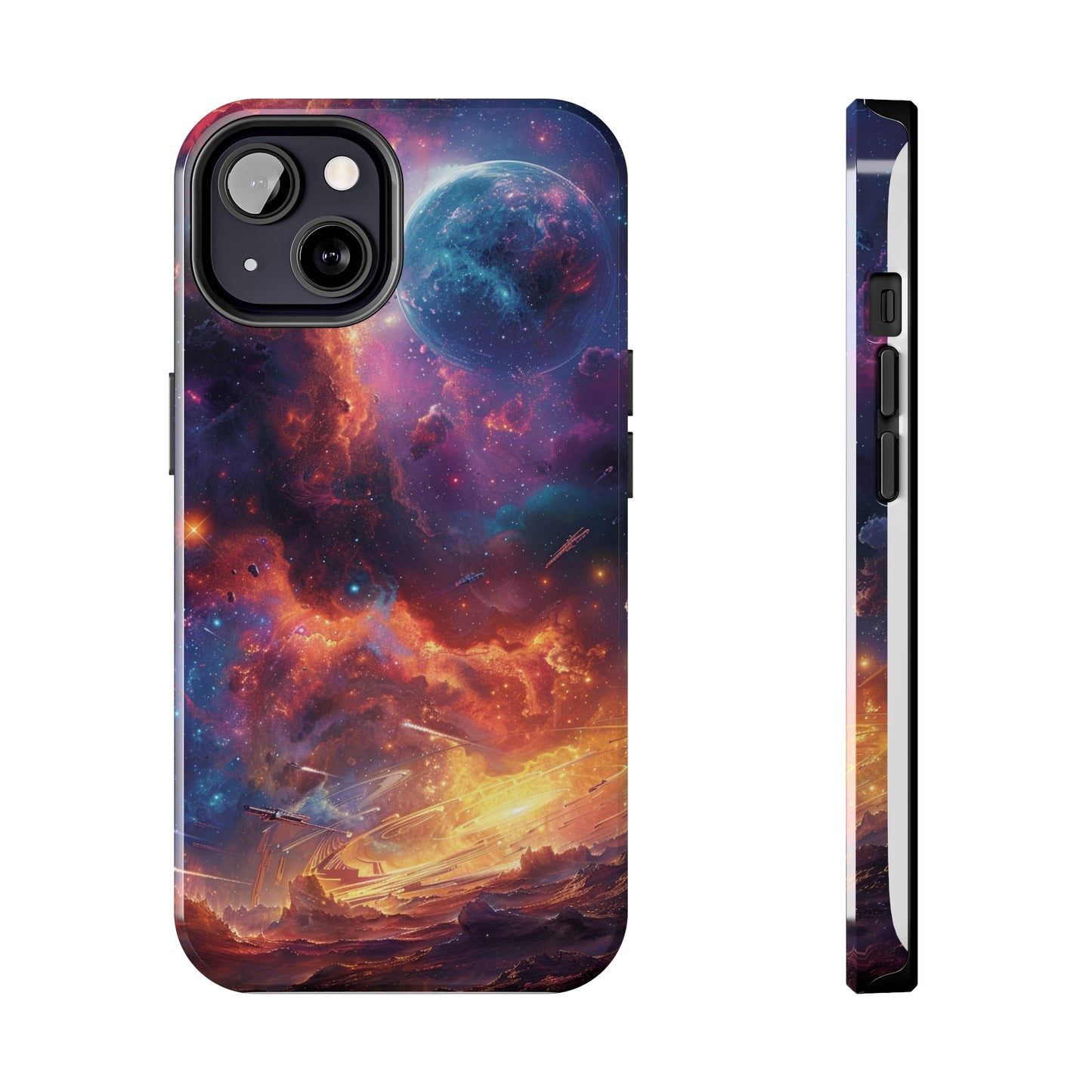 Cosmic Space Phone Case for iPhone - Lightweight, Impact Resistant, Wireless Charging Compatible