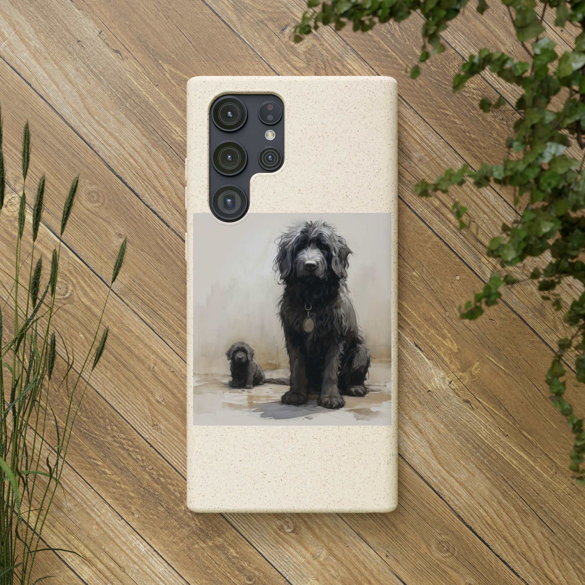 Biodegradable Custom Pet Phone Case, Dog iPhone Case, Doodle Phone Case, Newfypoo, Puppy phone case-AI phone case-AI By AJ