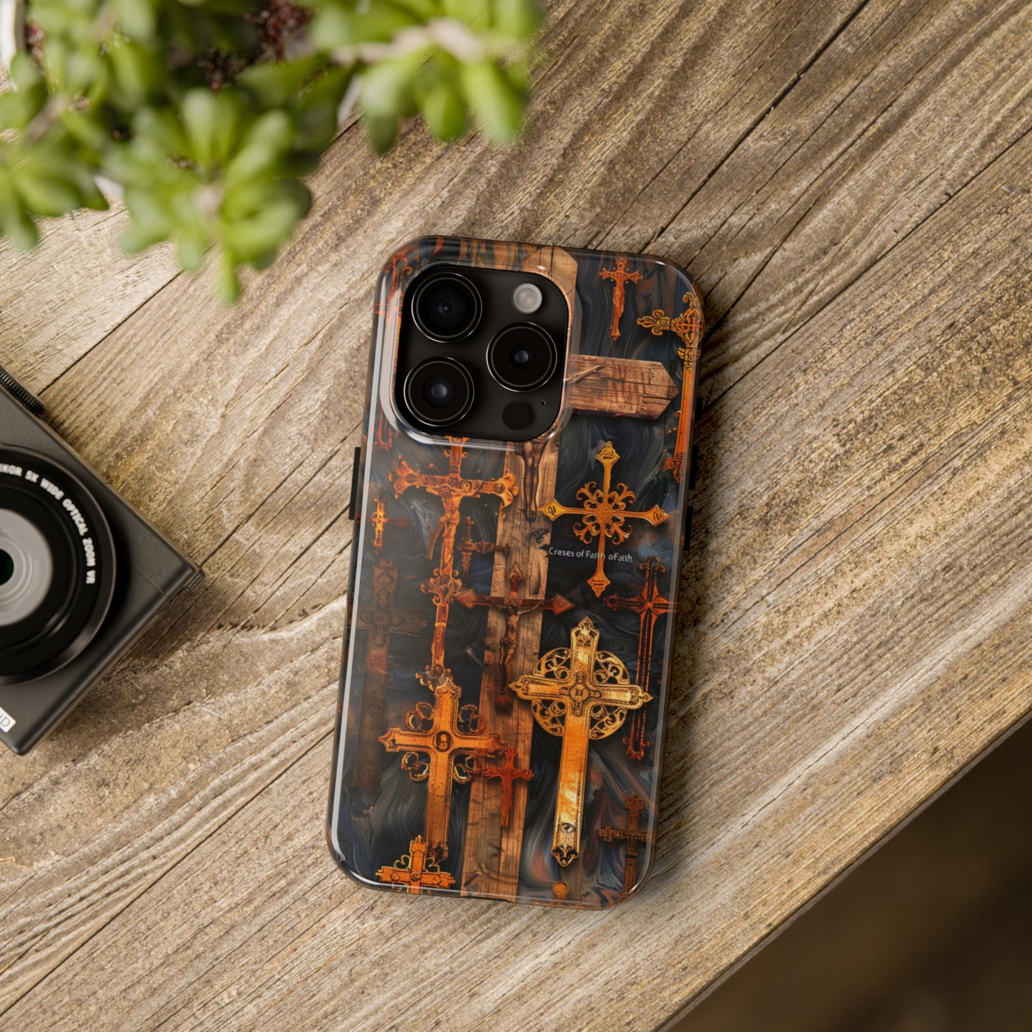 Religious Cross Phone Case for iPhone - Lightweight, Impact Resistant, Wireless Charging Compatible