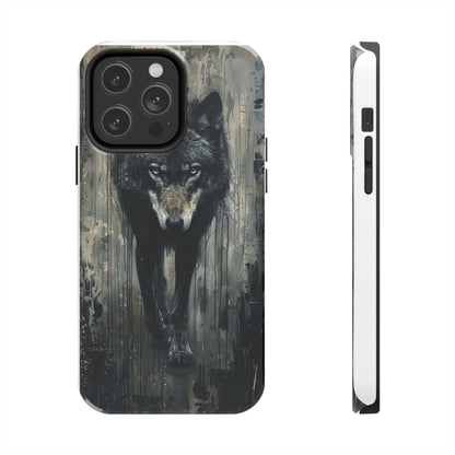 The Arte Povera Style Wolf Phone Case for iPhone - Lightweight, Impact Resistant, Wireless Charging Compatible