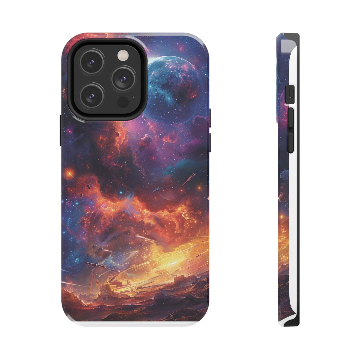 Cosmic Space Phone Case for iPhone - Lightweight, Impact Resistant, Wireless Charging Compatible