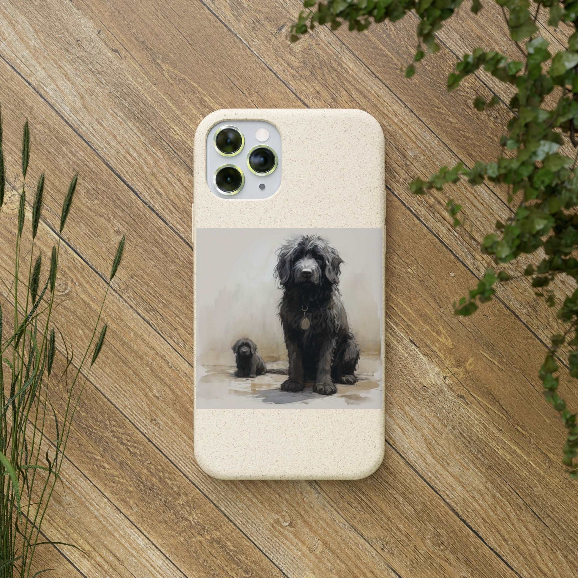 Biodegradable Custom Pet Phone Case, Dog iPhone Case, Doodle Phone Case, Newfypoo, Puppy phone case-AI phone case-AI By AJ