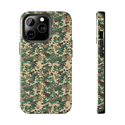 Green Camo Phone Case for iPhone - Lightweight, Impact Resistant, Wireless Charging Compatible