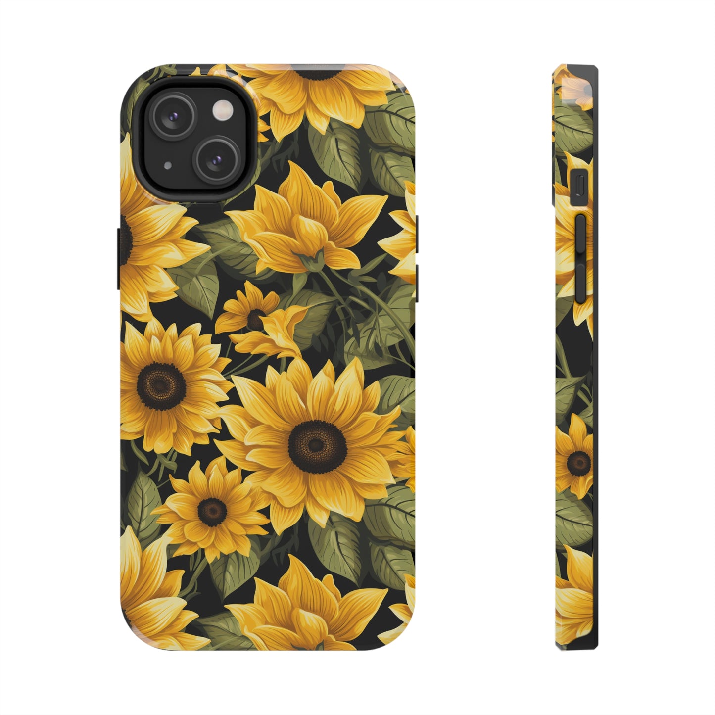 AI Sunflower Pattern Phone Case for iPhone - Lightweight, Impact Resistant, Wireless Charging Compatible-AI phone case-AI By AJ