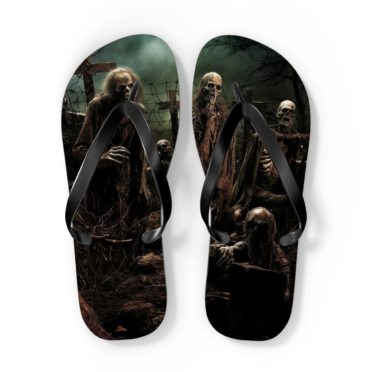 Zombie Outbreak Flip-Flops, Zombie Apocalypse, funny flip flops, Halloween Costume, Halloween Gift, Halloween Shoes,