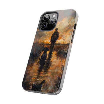 Water Color Mans Best Friend Phone Case for iPhone - Lightweight, Impact Resistant, Wireless Charging Compatible