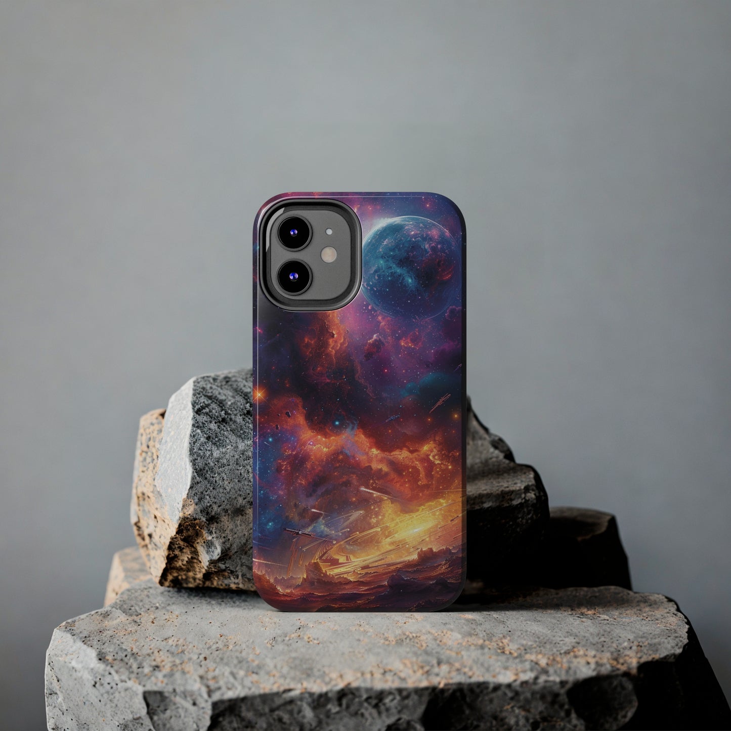 Cosmic Space Phone Case for iPhone - Lightweight, Impact Resistant, Wireless Charging Compatible