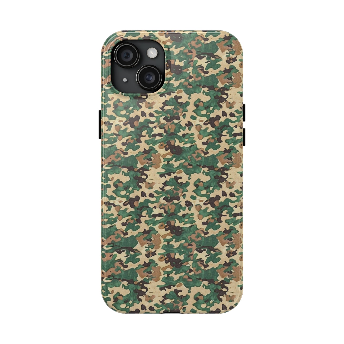 Green Camo Phone Case for iPhone - Lightweight, Impact Resistant, Wireless Charging Compatible