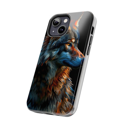 Biomorphism Style Wolf Phone Case 2 for iPhone - Lightweight, Impact Resistant, Wireless Charging Compatible