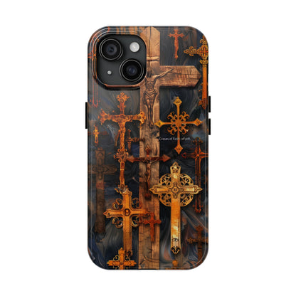 Religious Cross Phone Case for iPhone - Lightweight, Impact Resistant, Wireless Charging Compatible