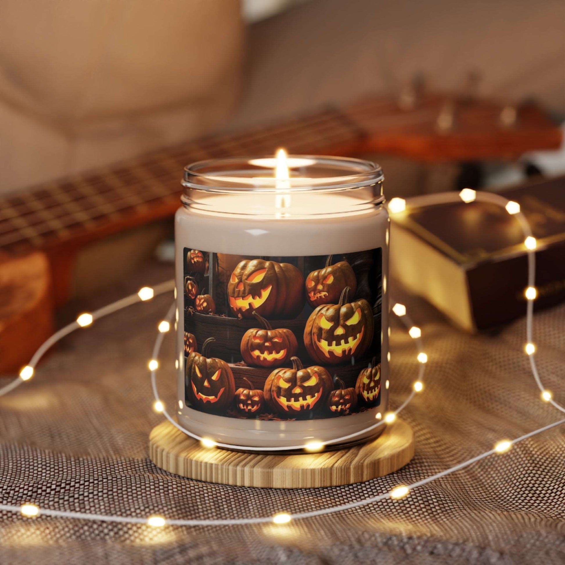 Dance of the Jack-o'-Lanterns Scented Soy Candle, Halloween Pumpkin Candle made from soy wax!