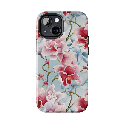 AI Orchid Pattern Phone Case for iPhone - Lightweight, Impact Resistant, Wireless Charging Compatible-AI phone case-AI By AJ