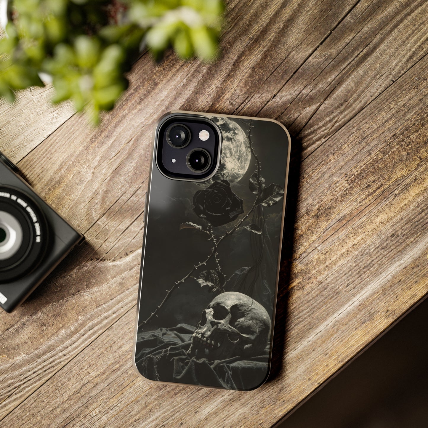 Gothic Elegance Phone Case for iPhone - Lightweight, Impact Resistant, Wireless Charging Compatible