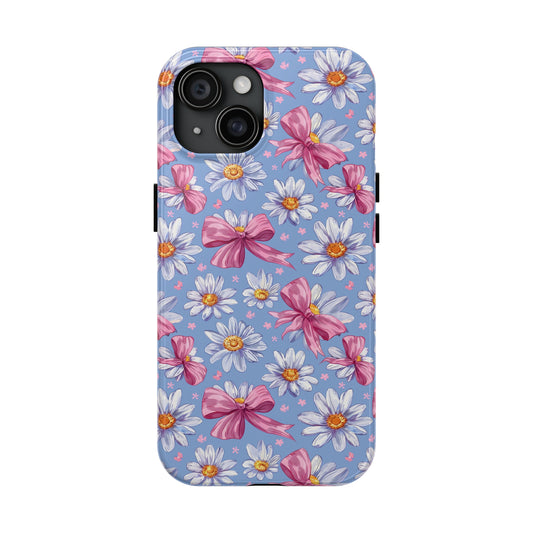 Daisies and Bows 2 Phone Case for iPhone - Lightweight, Impact Resistant, Wireless Charging Compatible