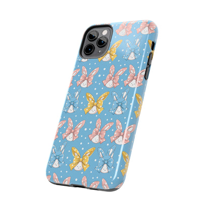 Bunnies and Bows Phone Case for iPhone - Lightweight, Impact Resistant, Wireless Charging Compatible