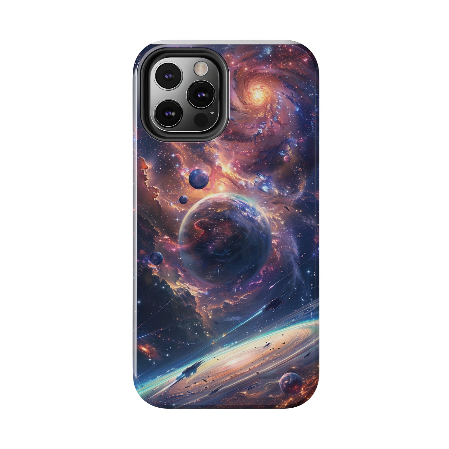 Cosmic Scene Phone Case for iPhone - Lightweight, Impact Resistant, Wireless Charging Compatible