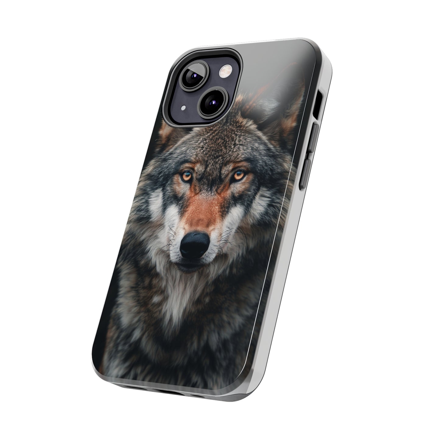 The Arte Povera Style Wolf Head 2 Phone Case for iPhone - Lightweight, Impact Resistant, Wireless Charging Compatible