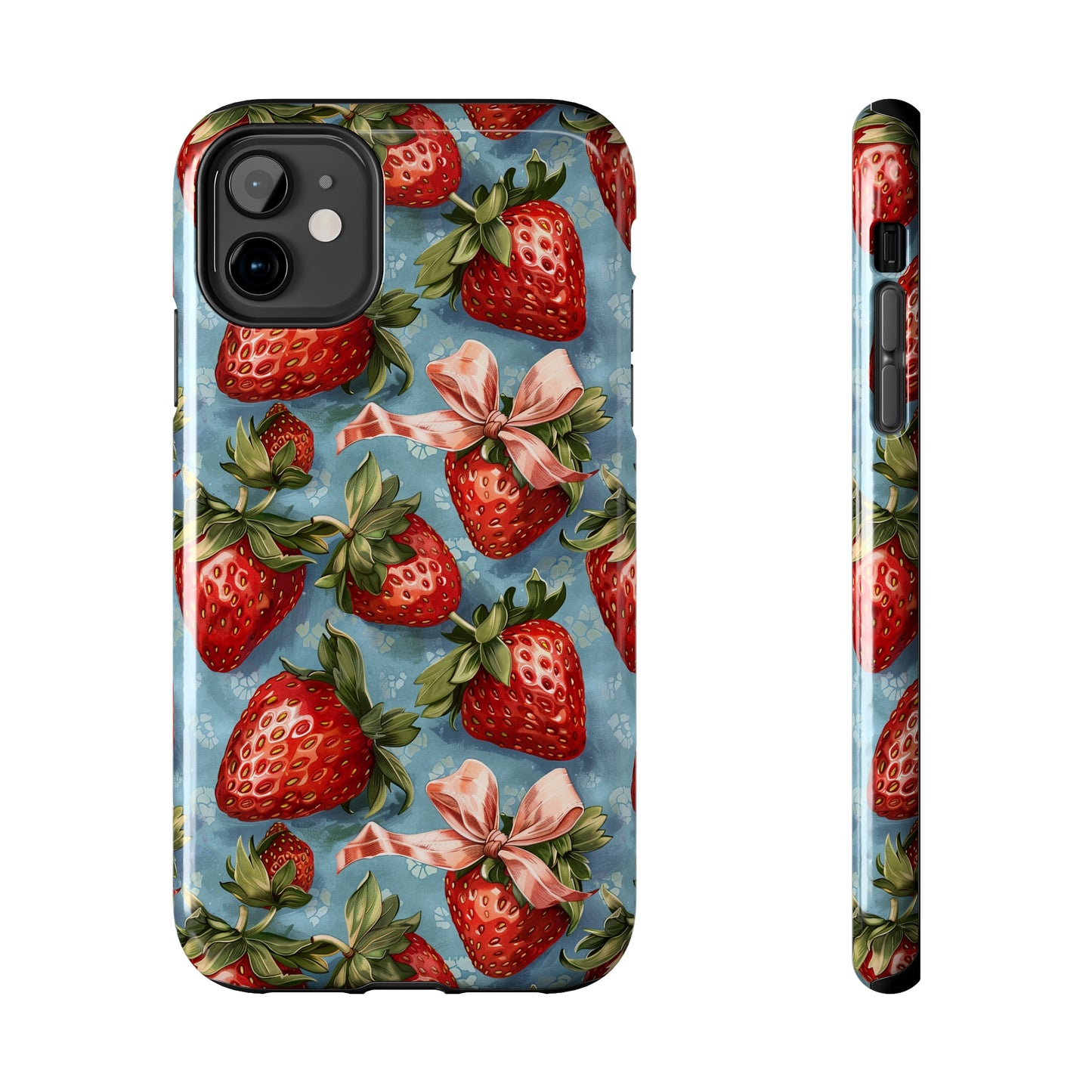 Bows and Berries 2 Phone Case for iPhone - Lightweight, Impact Resistant, Wireless Charging Compatible