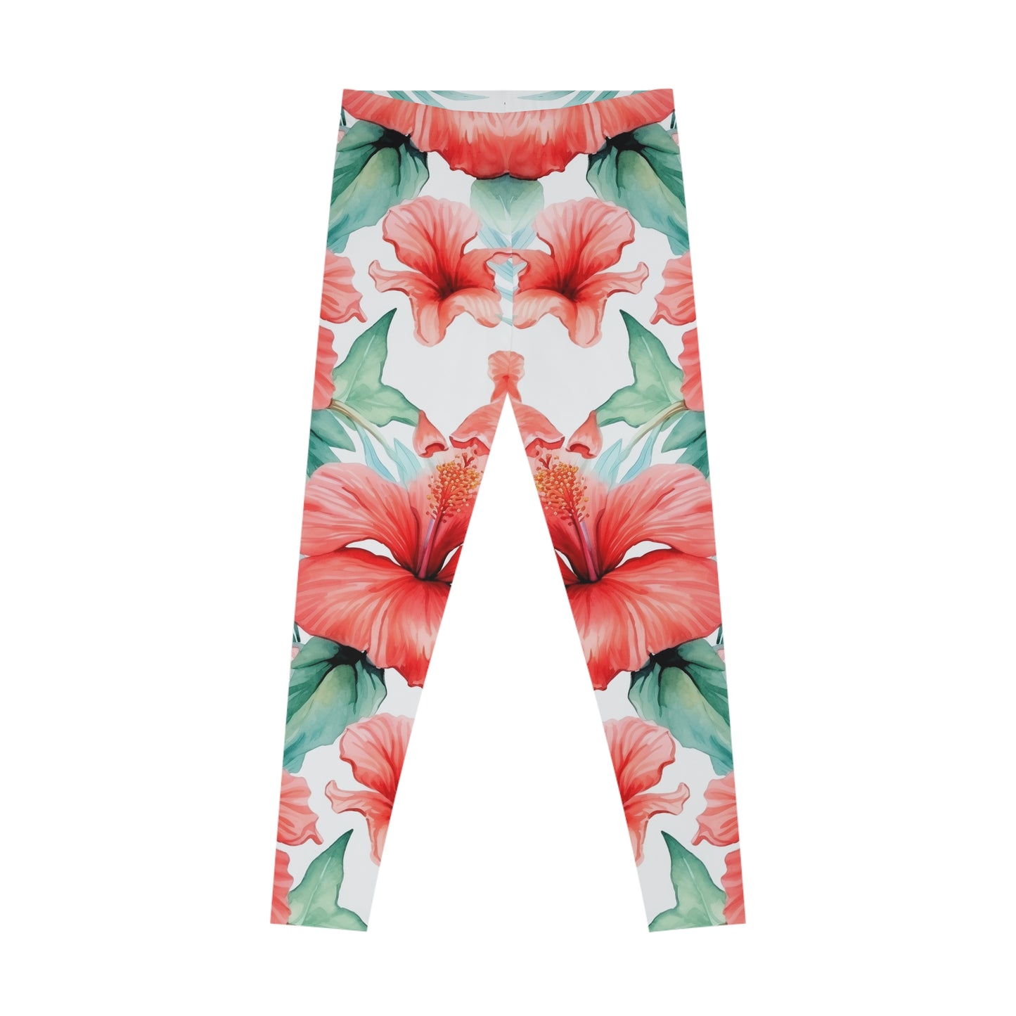 Tropical Hibiscus Leggings - Stylish & Comfy for Active Lifestyles