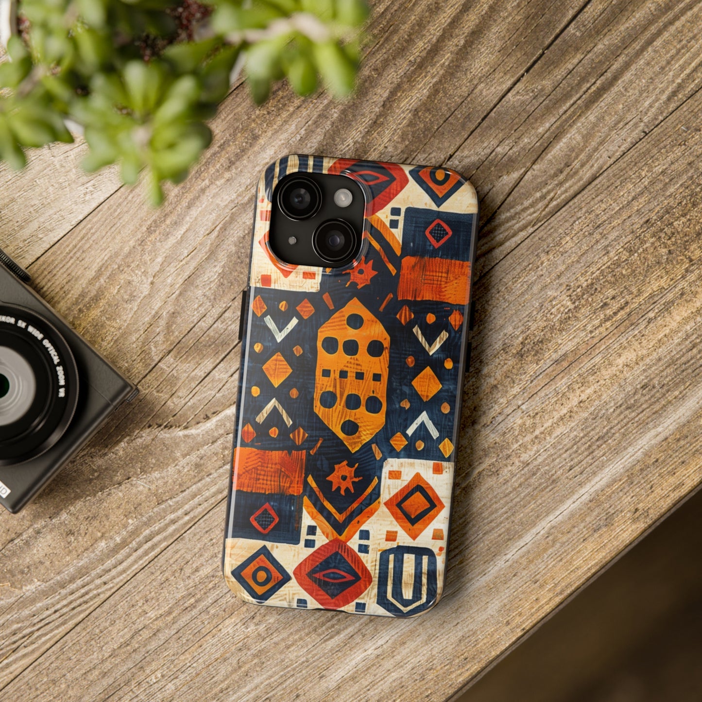 Cultural Tapestry Phone Case for iPhone - Lightweight, Impact Resistant, Wireless Charging Compatible