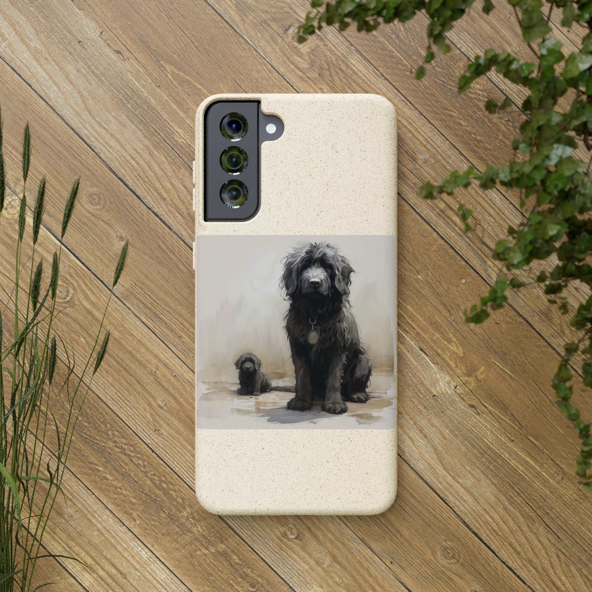 Biodegradable Custom Pet Phone Case, Dog iPhone Case, Doodle Phone Case, Newfypoo, Puppy phone case-AI phone case-AI By AJ