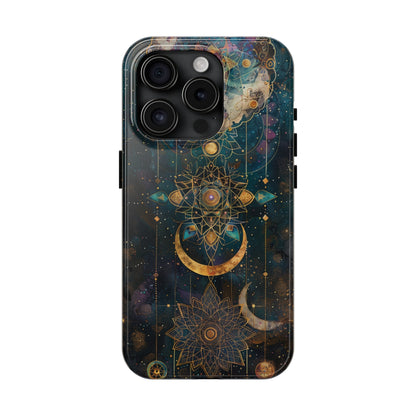 Mandala Pattern Phone Case for iPhone - Lightweight, Impact Resistant, Wireless Charging Compatible