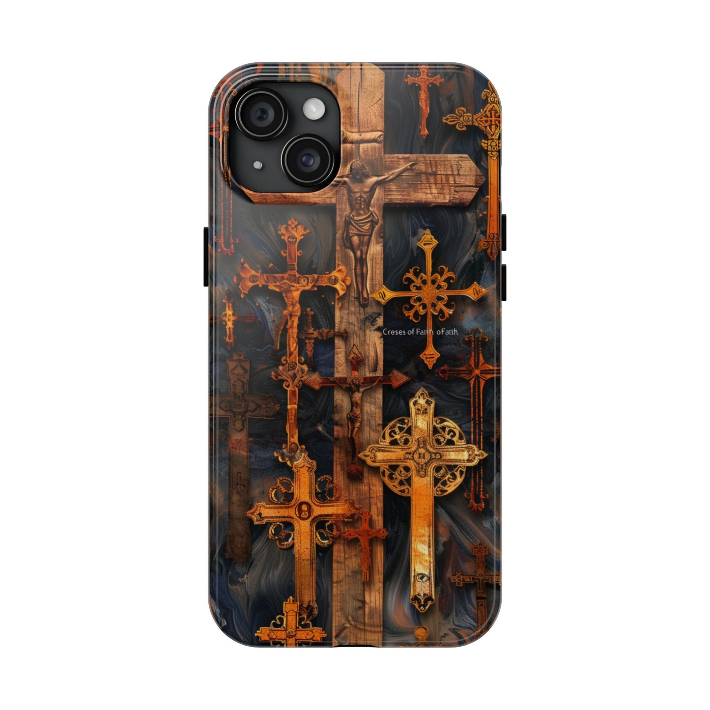 Religious Cross Phone Case for iPhone - Lightweight, Impact Resistant, Wireless Charging Compatible