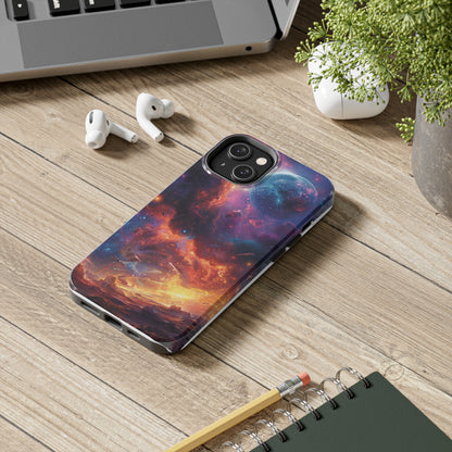 Cosmic Space Phone Case for iPhone - Lightweight, Impact Resistant, Wireless Charging Compatible