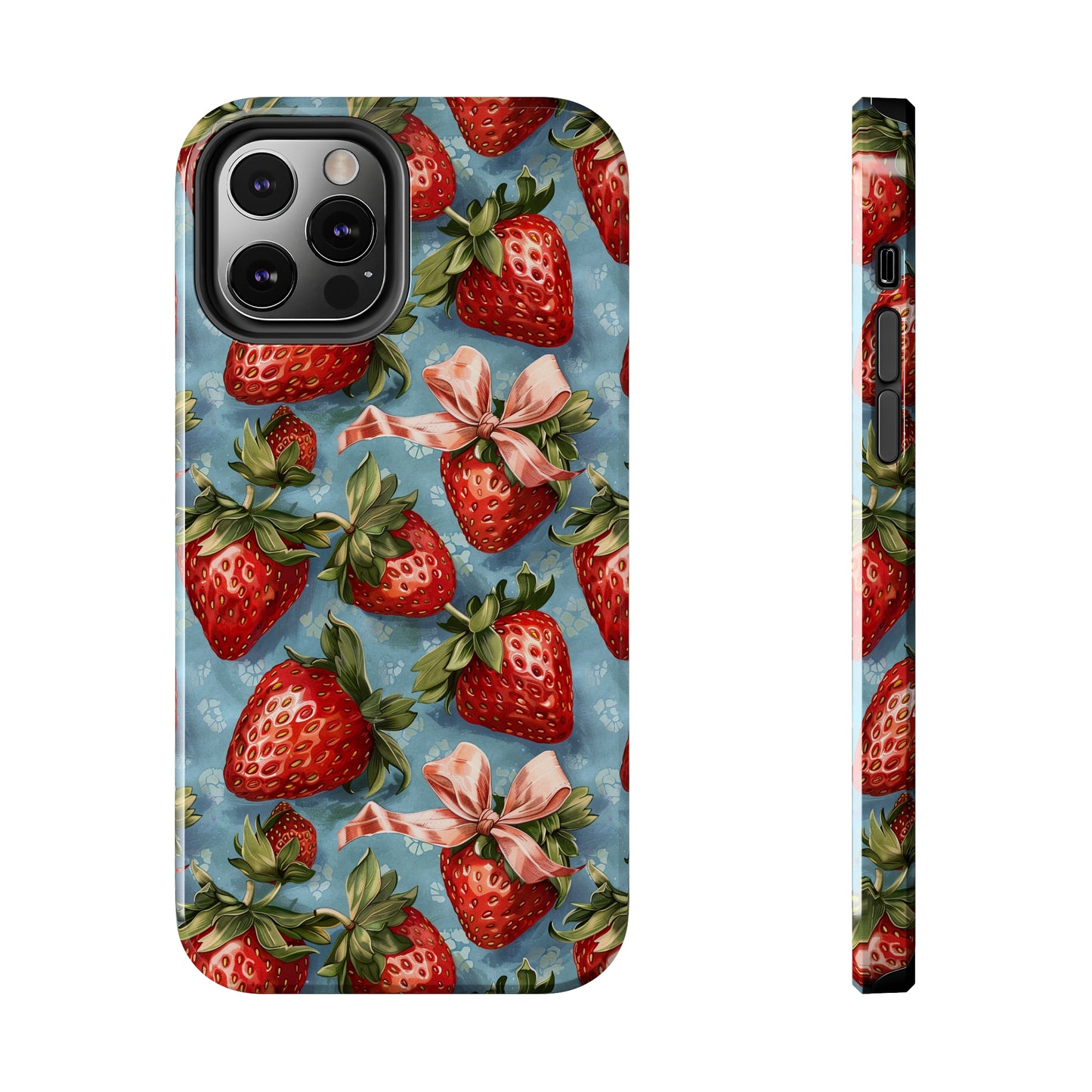 Bows and Berries 2 Phone Case for iPhone - Lightweight, Impact Resistant, Wireless Charging Compatible