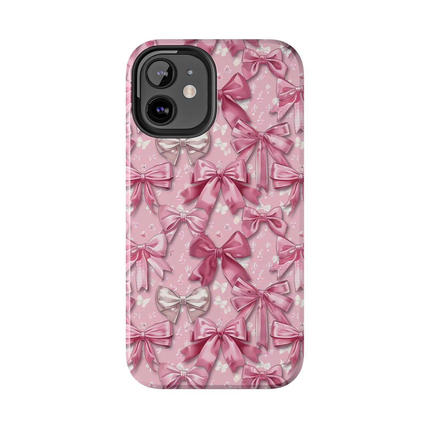 Pink Bows 4 Phone Case for iPhone - Lightweight, Impact Resistant, Wireless Charging Compatible