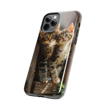 Window of Kittens Phone Case for iPhone - Lightweight, Impact Resistant, Wireless Charging Compatible