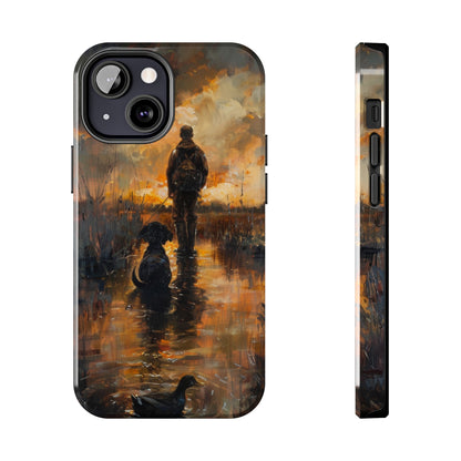 Water Color Mans Best Friend Phone Case for iPhone - Lightweight, Impact Resistant, Wireless Charging Compatible