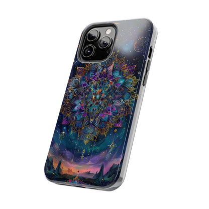 Mandala Pattern Phone Case 3 for iPhone - Lightweight, Impact Resistant, Wireless Charging Compatible