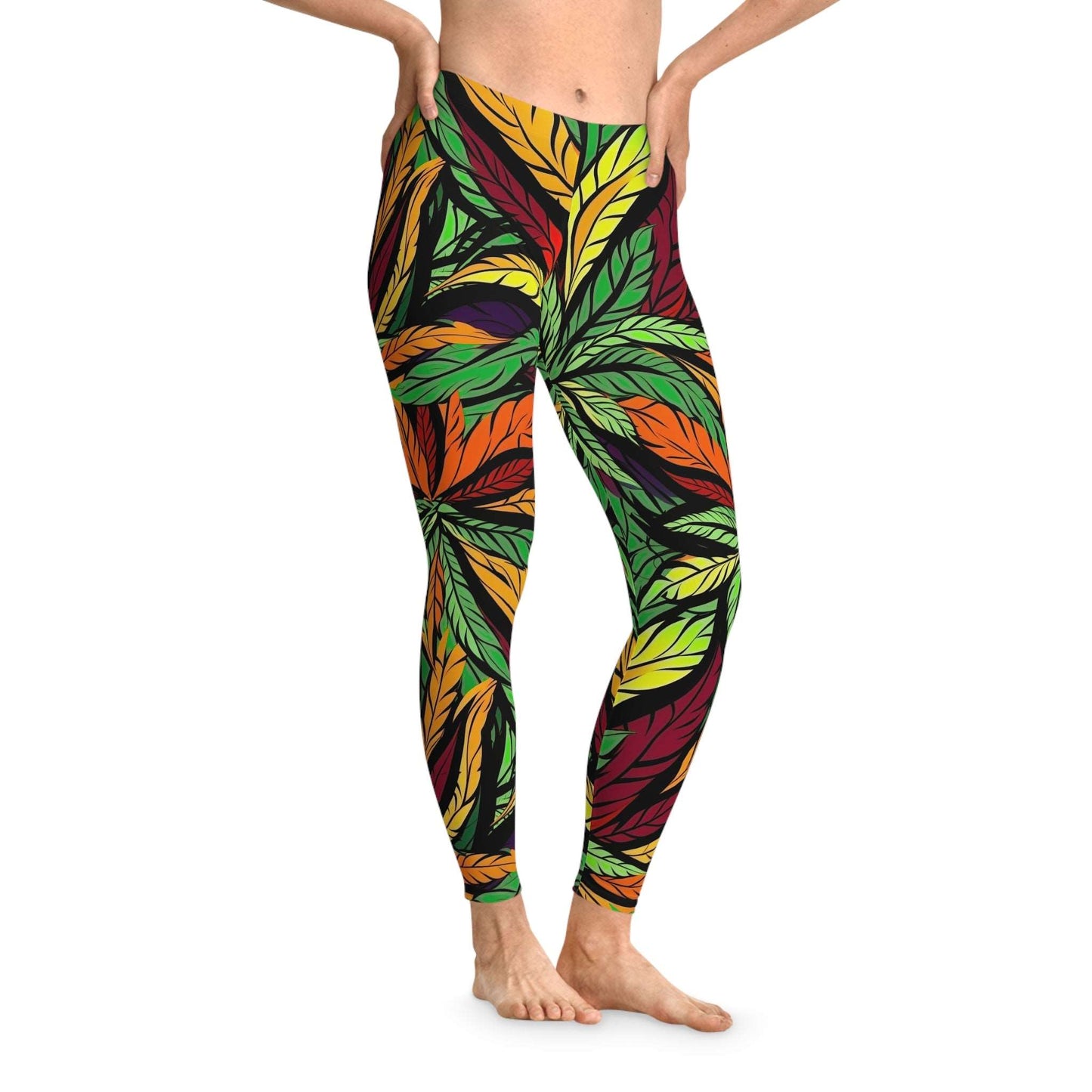 Cannabis Leaf Stretchy Leggings