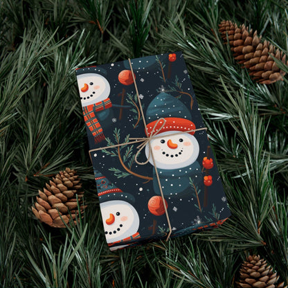 Snowman Wrapping Paper | Holiday Wrapping Paper | Snowman Gift Wrap