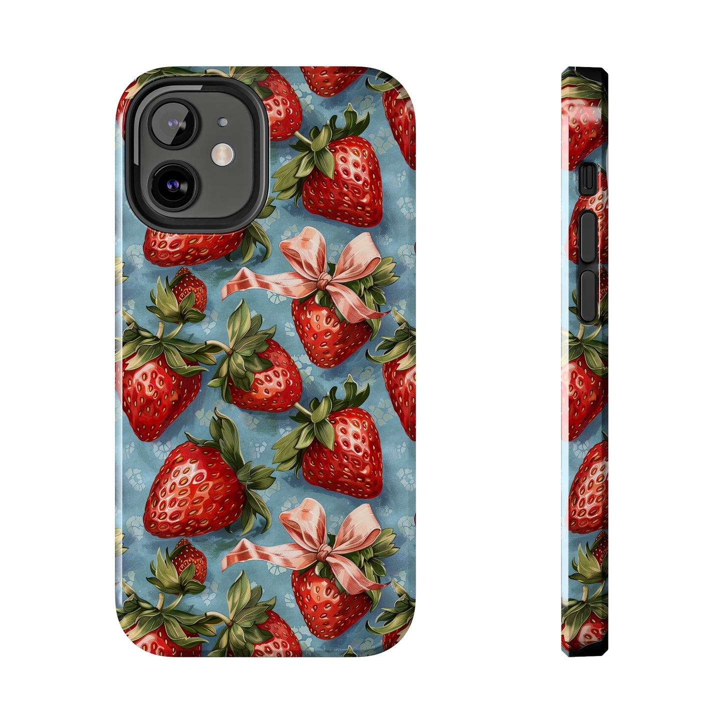 Bows and Berries 2 Phone Case for iPhone - Lightweight, Impact Resistant, Wireless Charging Compatible