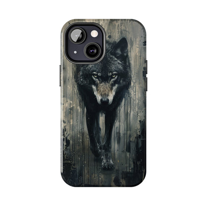 The Arte Povera Style Wolf Phone Case for iPhone - Lightweight, Impact Resistant, Wireless Charging Compatible