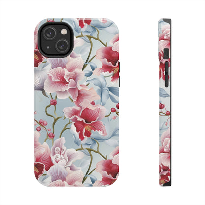 AI Orchid Pattern Phone Case for iPhone - Lightweight, Impact Resistant, Wireless Charging Compatible-AI phone case-AI By AJ