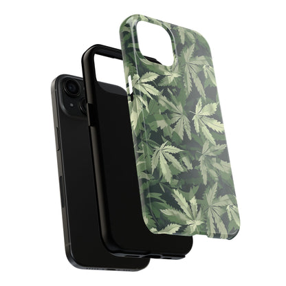 Cannabis Camo 3 Phone Case for iPhone - Lightweight, Impact Resistant, Wireless Charging Compatible