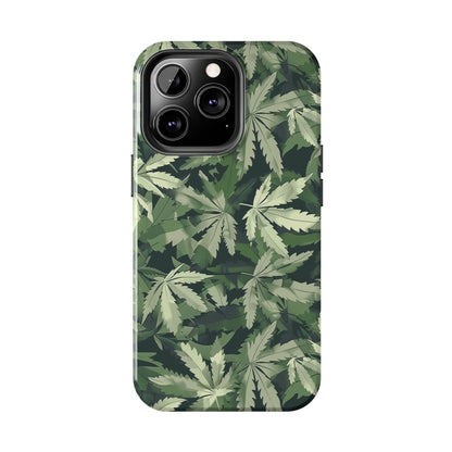 Cannabis Camo 3 Phone Case for iPhone - Lightweight, Impact Resistant, Wireless Charging Compatible