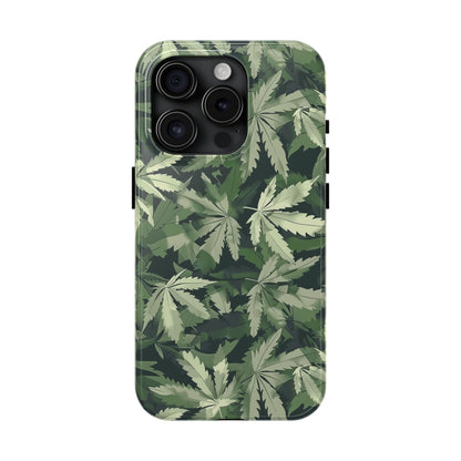 Cannabis Camo 3 Phone Case for iPhone - Lightweight, Impact Resistant, Wireless Charging Compatible