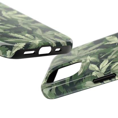 Cannabis Camo 3 Phone Case for iPhone - Lightweight, Impact Resistant, Wireless Charging Compatible