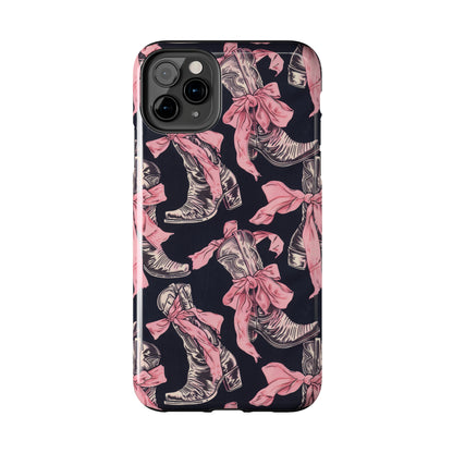 Bows and Boots 3 Phone Case for iPhone - Lightweight, Impact Resistant, Wireless Charging Compatible