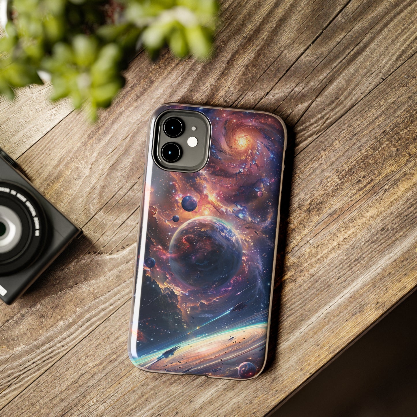 Cosmic Scene Phone Case for iPhone - Lightweight, Impact Resistant, Wireless Charging Compatible