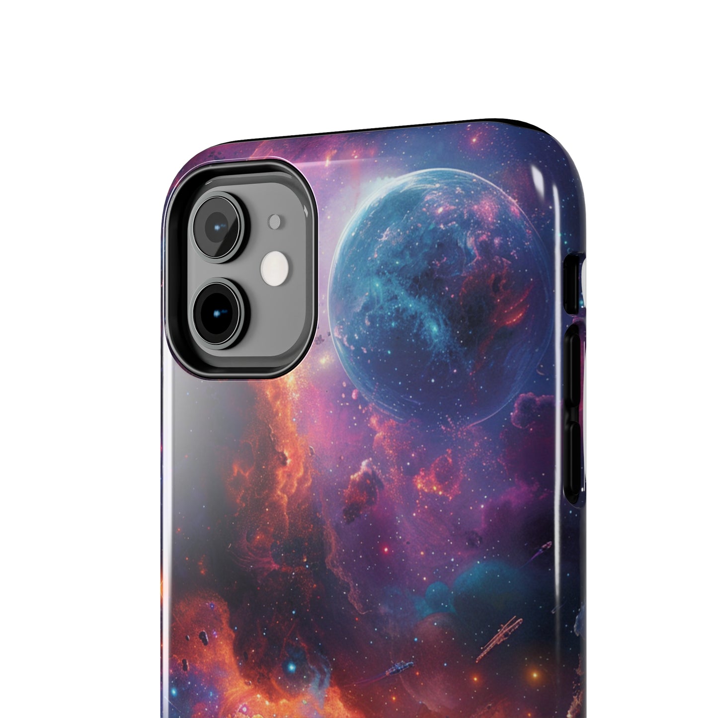 Cosmic Space Phone Case for iPhone - Lightweight, Impact Resistant, Wireless Charging Compatible